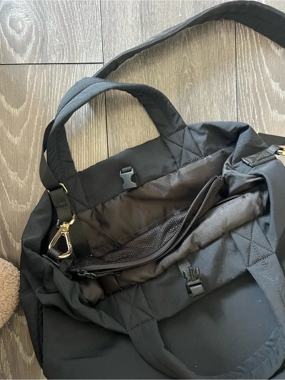 lululemon athletica Black Padded Backpack Tote